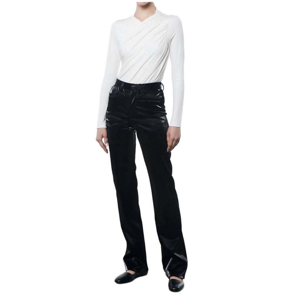Enza Costa Wrap Long Sleeve Bodysuit - Picture 3 of 7
